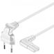 Stroomkabel haaks euro plug naar C7 2m wit