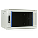 4U witte wandkast met glazen deur 600x450x280mm (BxDxH)