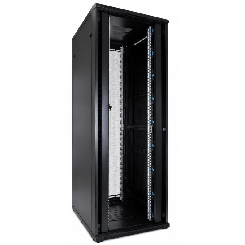 47U serverkast met dubbele geperforeerde voor- en achterdeur 800x800x2200mm (BxDxH)