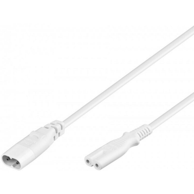 Stroomkabel C7 naar C8 2m wit