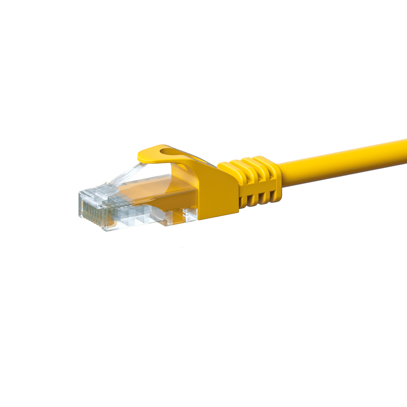 CAT5e UTP patchkabel 0,25m geel - CCA