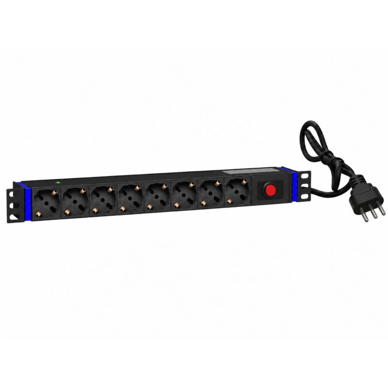 19 inch 8 voudige stekkerdoos - Master Overload - Italie