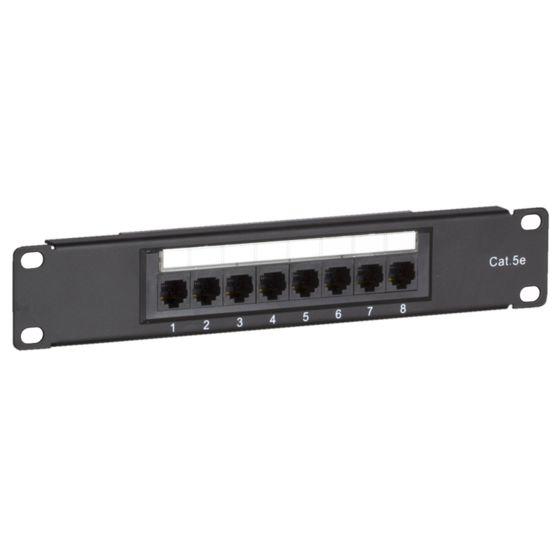10 inch CAT5e UTP patchpaneel - 8 poorts