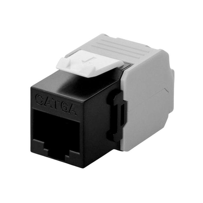 CAT6a UTP Keystone Connector - Toolless - Zwart