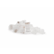 CAT6A Connector RJ45- Unshielded  met hulpstukje - voor stugge kern - 10 stuks