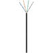 CAT6 U/UTP 50m buitenkabel op rol soepel zwart CCA