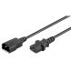 Stroomkabel C13 naar C14 1m zwart