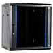 12U wandkast met glazen deur 600x450x635mm (BxDxH)