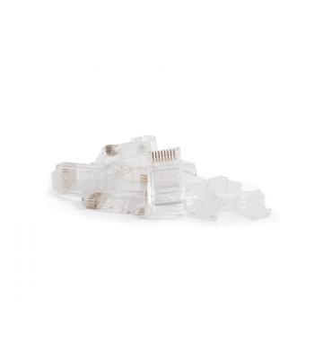 CAT6A Connector RJ45- Unshielded  met hulpstukje - voor stugge kern - 10 stuks