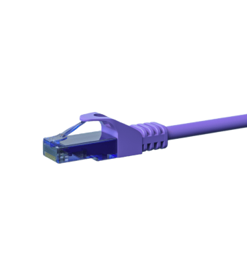 UTP CAT6a patchkabel 0,15m paars - 100% koper