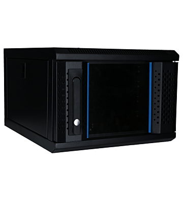 10 inch 4U serverkast met glazen deur 370x450x264mm (BxDxH)