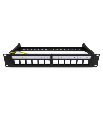 10 inch STP patchpaneel voor keystones - 12 poorts