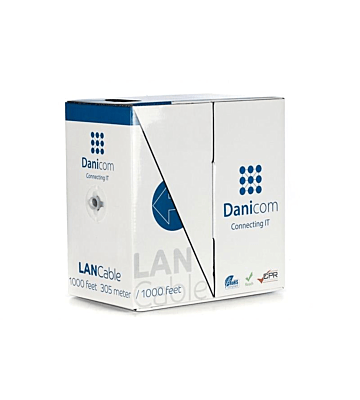 CAT5e FTP 305m kabel op rol stug grijs CCA