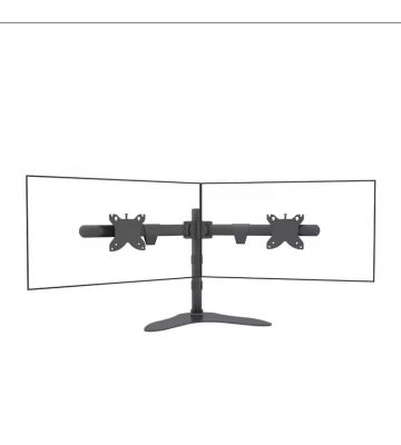 Horizontale Dubbele Verstelbare Bureausteun voor 15'' - 30'' beeldschermen Max. 10kg per beeldscherm