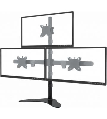 Drievoudige monitorstandaard voor vrijstaand bureau
