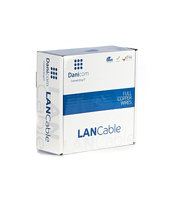 DANICOM CAT5E FTP 50m kabel op rol stug - LSZH (Eca)