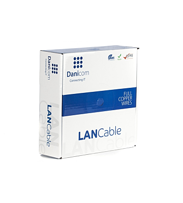 DANICOM CAT6A S/FTP 50m kabel op rol stug -  LSZH (Dca)