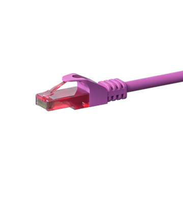 UTP CAT6 patchkabel 0,25m roze - 100% koper