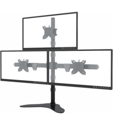 Drievoudige monitorstandaard voor vrijstaand bureau