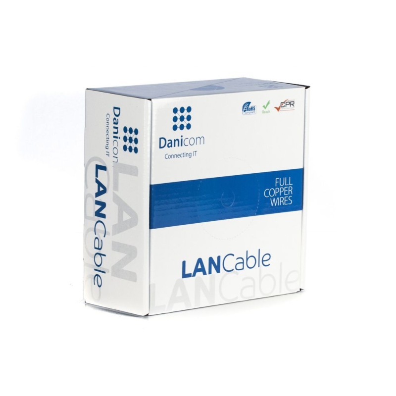 DANICOM CAT6A FTP 100m Buitenkabel op rol stug - PE (Fca)
