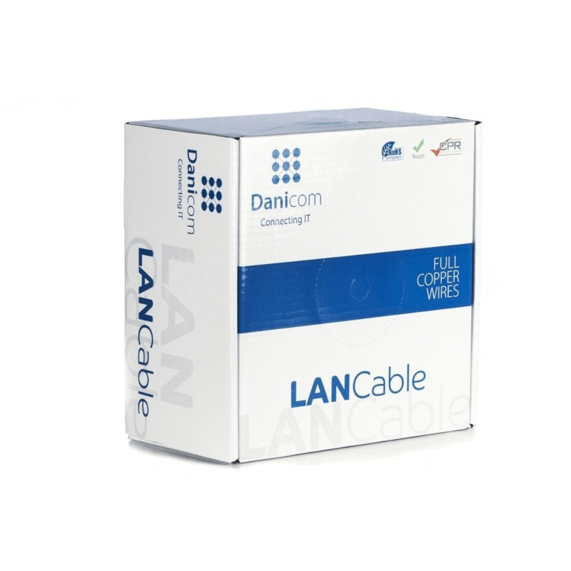 CAT8 S/FTP 50m kabel op rol stug -  LSZH (Dca)