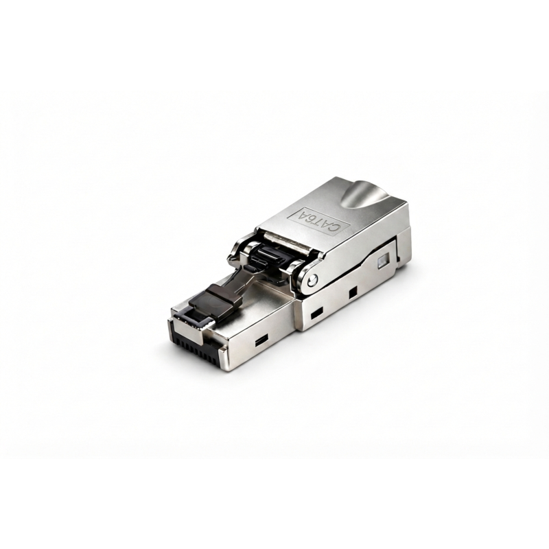 DANICOM S/FTP CAT6A Toolless RJ45 Connector - voor stugge kern