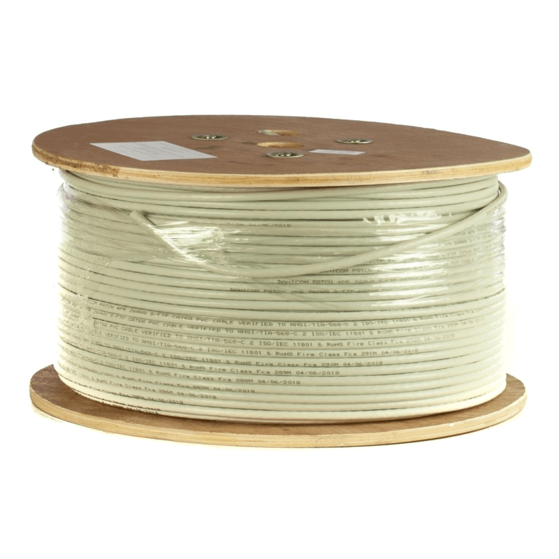 DANICOM CAT6A 100% koper S/FTP 305m kabel op rol stug -  LSZH (Cca)