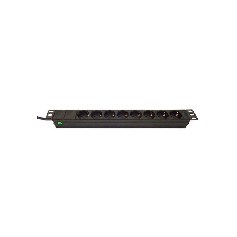 19 inch 8 voudige stekkerdoos zonder schakelaar