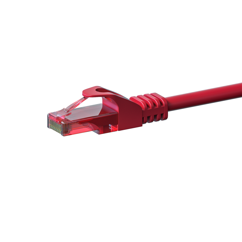 UTP CAT6 patchkabel 0,15m rood - 100% koper