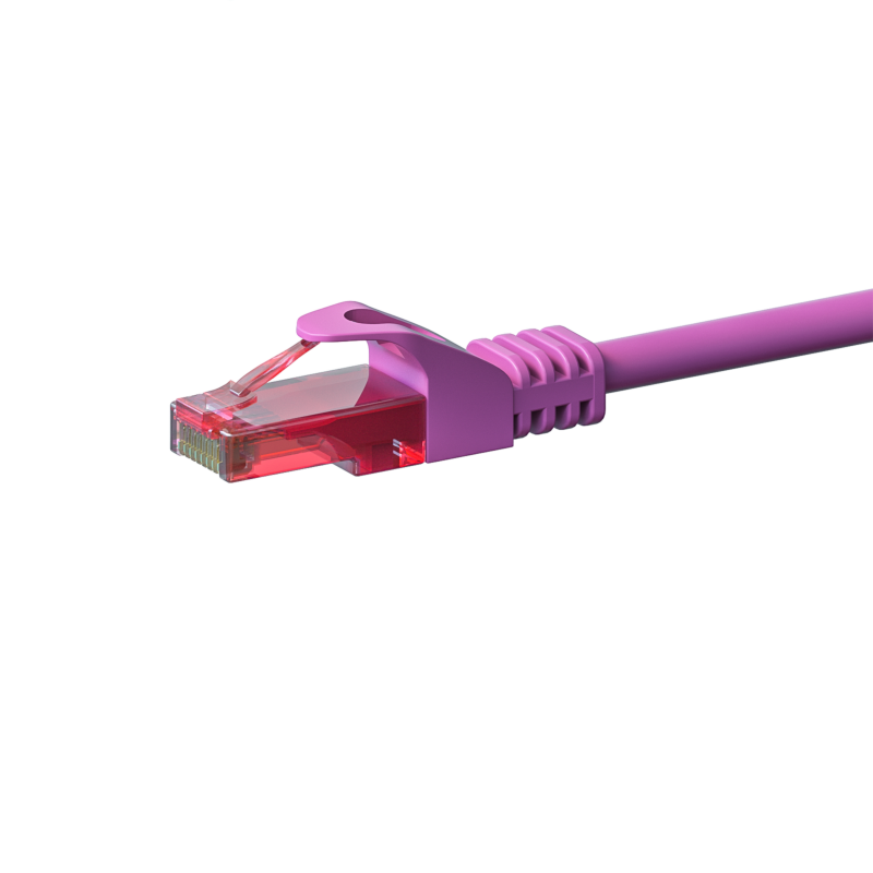 UTP CAT6 patchkabel 0,15m roze - 100% koper