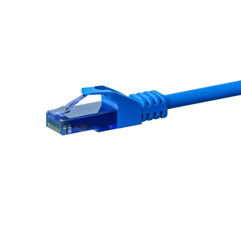 UTP CAT6a patchkabel 0,15m blauw - 100% koper
