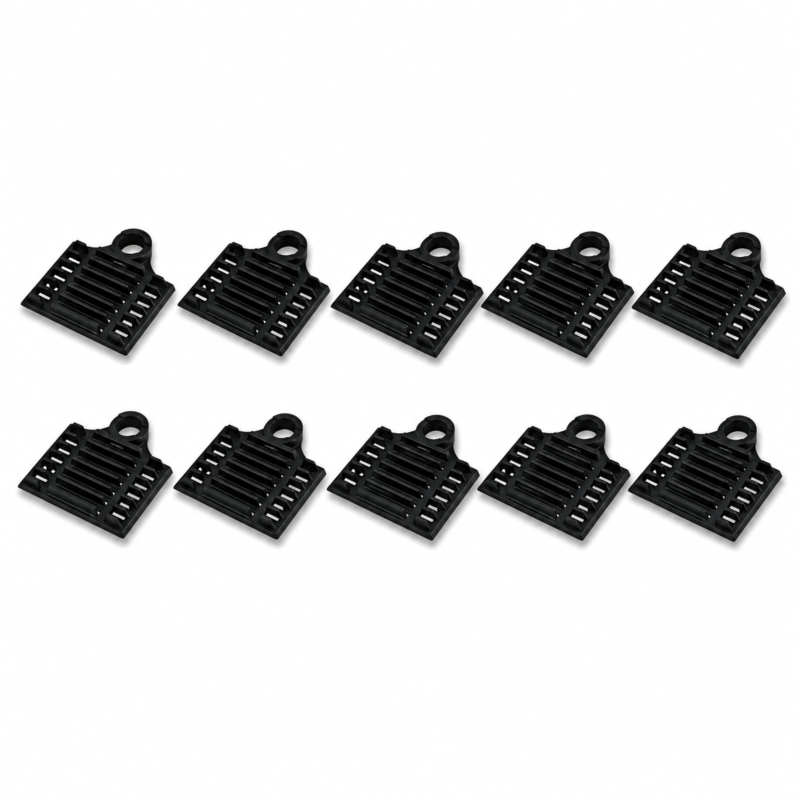 Krimp lashouder zwart - 10 stuks
