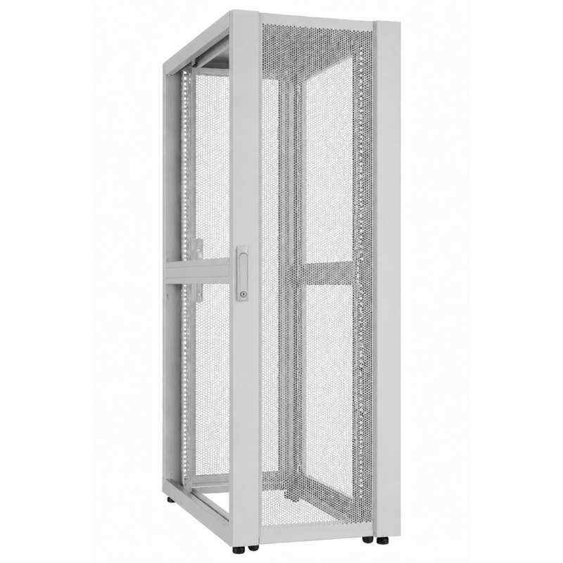 48U Datacenter serverkast met geperforeerde deur 600x1200x2250mm (BxDxH) Grijs
