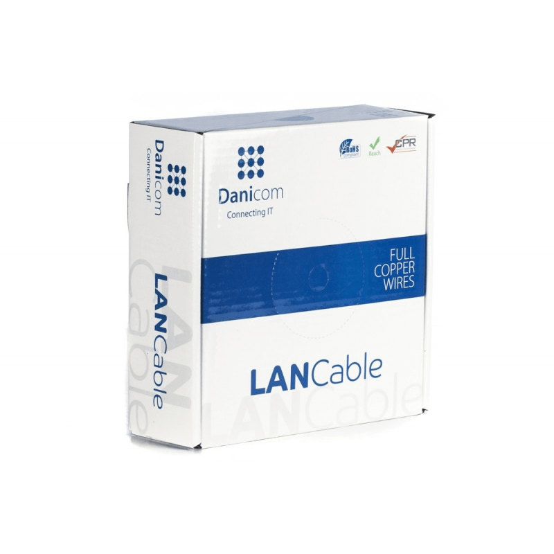 DANICOM CAT5E UTP 100m kabel op rol stug -  LSZH (Eca)