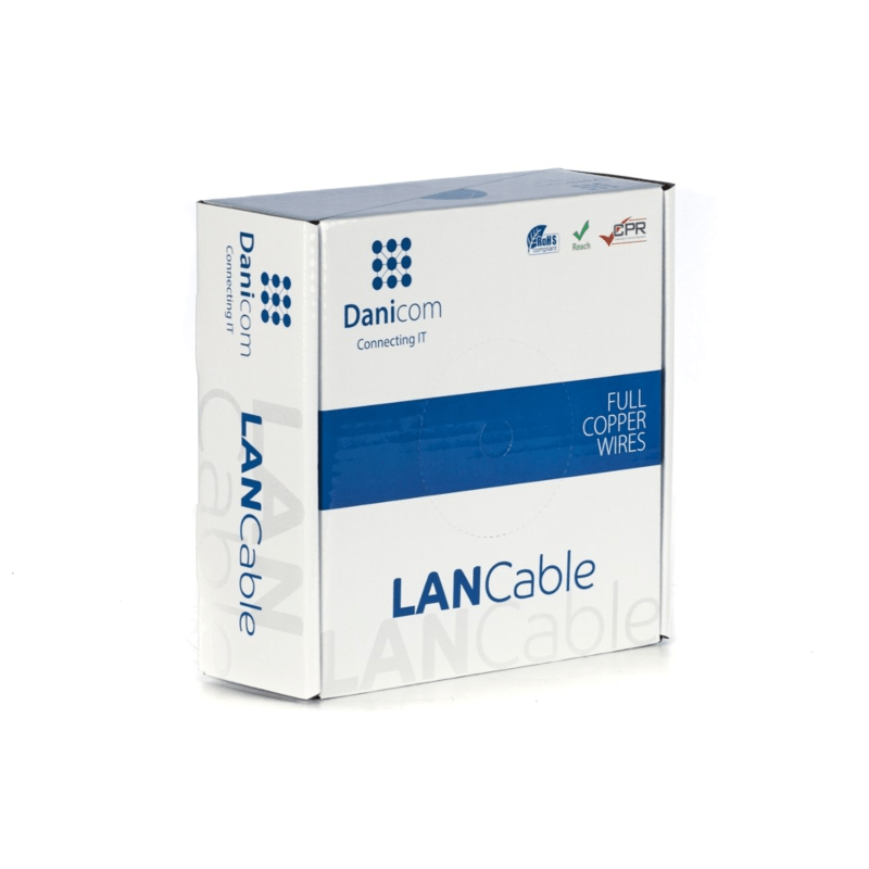 DANICOM CAT6 UTP 50m kabel op rol stug - LSZH (Eca)