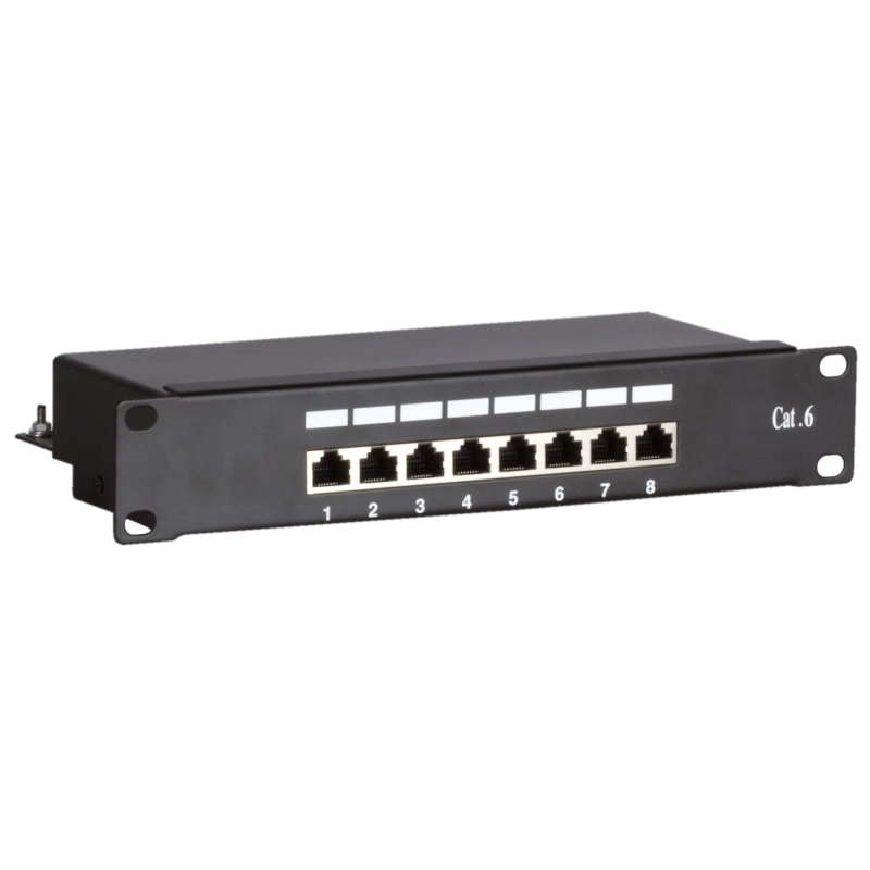 10 inch CAT6 FTP patchpaneel - 8 poorts